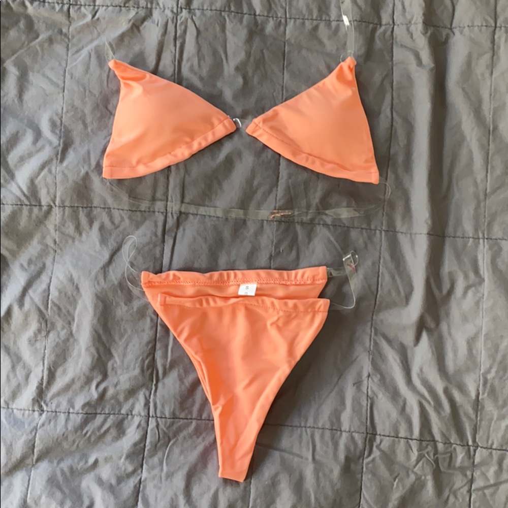 Never worn! Brand new! Salmon color Tanning Bikini